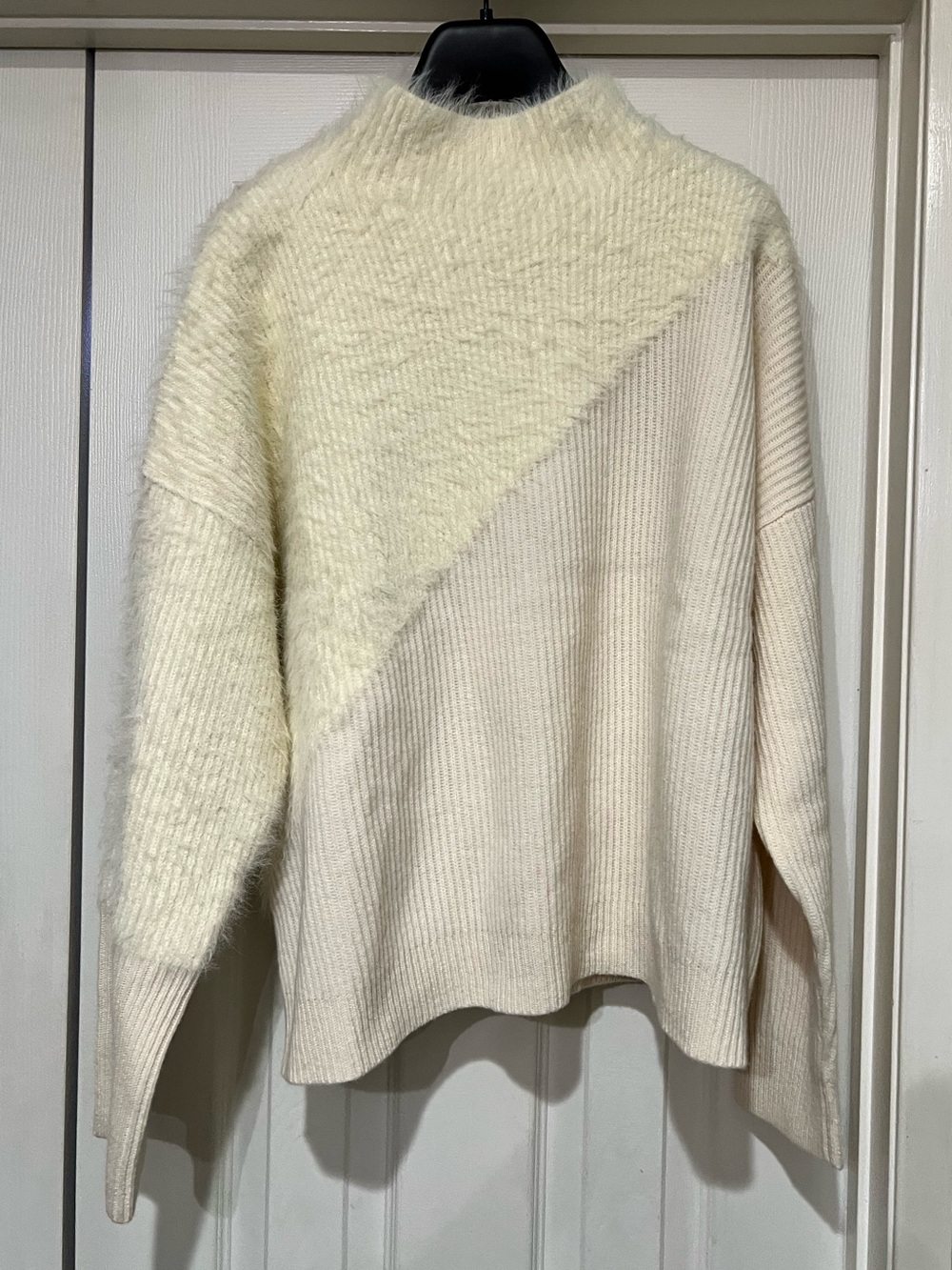 NWT REISS PAOLA NEUTRAL HUE TEXTURED WOOL/CASHMERE JUMPER SWEATER SIZE L - Picture 2 of 14